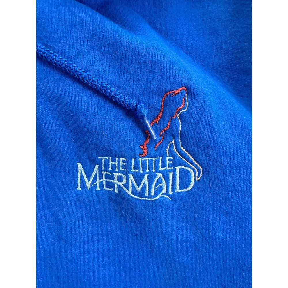 Vintage Jerzees Super Sweats NuBlend Hoodie Womens 2X‎ Blue The Little Mermaid - Picture 2 of 7